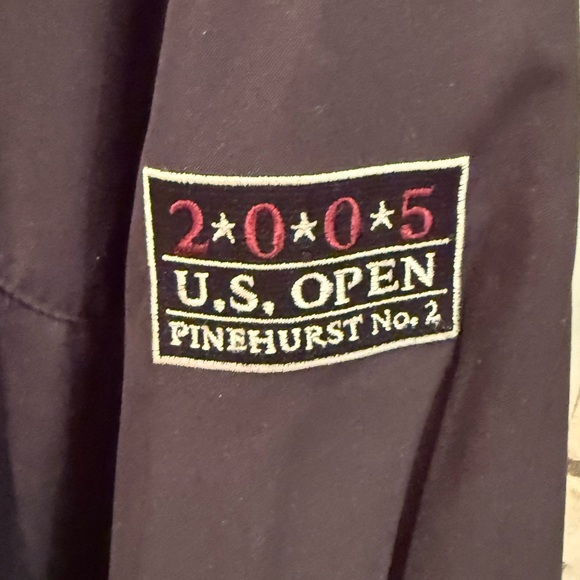Footjoy US Open Windbreaker Black Golf Pinehurst 2005 Pullover Jacket Large L - Picture 5 of 9